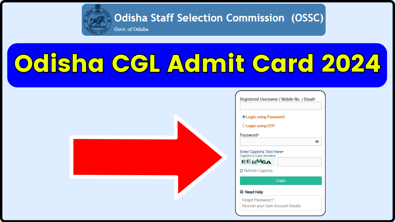 Odisha CGL Admit Card 2024: ossc.gov.in OSSC Admission Ticket for Written Exam