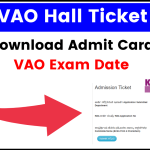 KEA VAO Hall Ticket 2024, Download Admit Card, VAO Exam Date