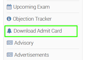 OSSC Download Admit Card Option