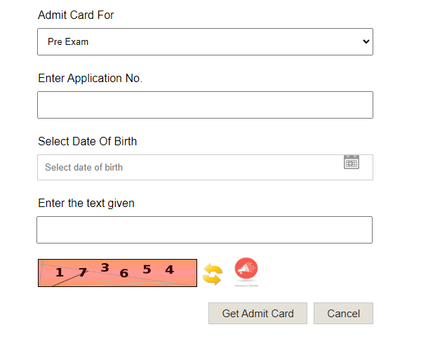 RSMSSB Stenographer PA Admit Card Page