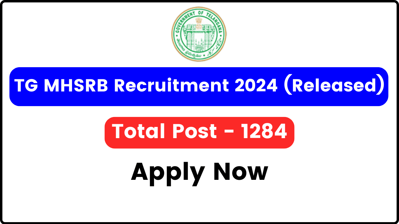 TG MHSRB Recruitment 2024 (Released), Lab Technician Application, Apply Now