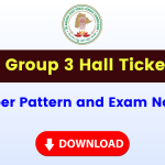 TSPSC Group 3 Hall Ticket 2024, Check Paper Pattern and Exam Notice