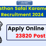 Rajasthan Safai Karamchari Recruitment 2024 - Apply Online for 23820 Post, Dates