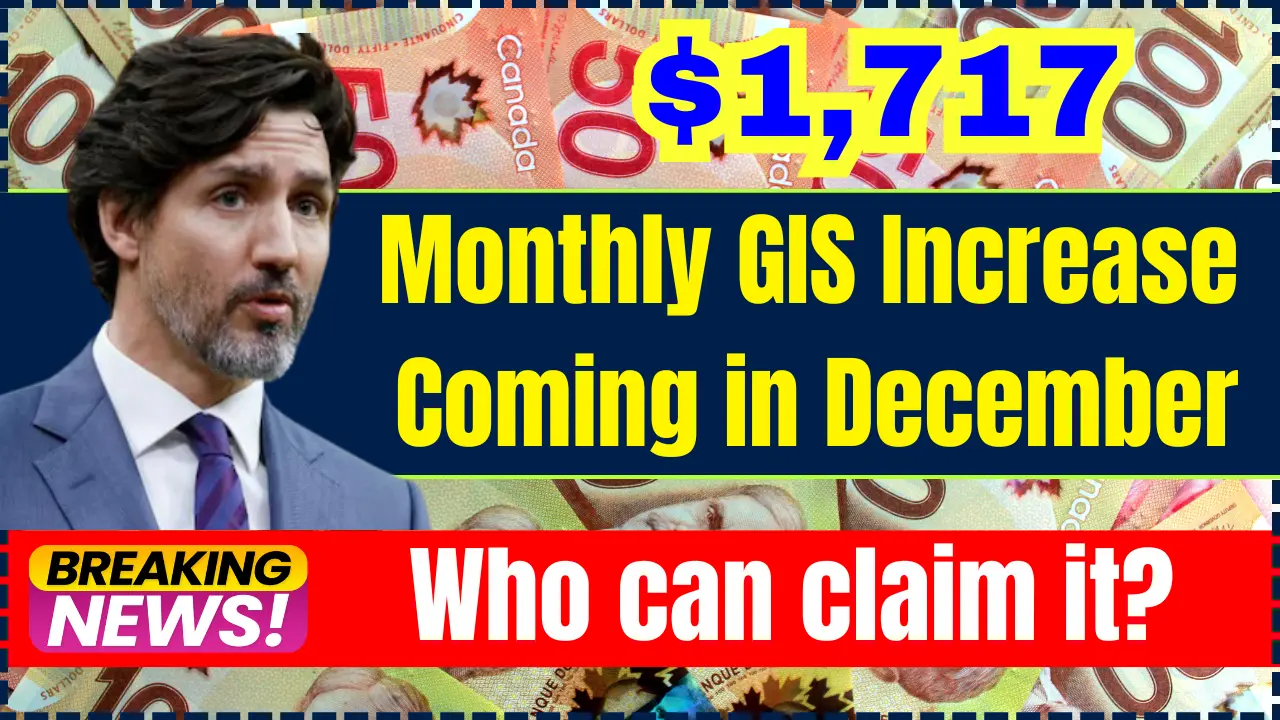 $1,717 Monthly GIS Increase Coming in December 2024 – Who can claim it? Check Eligibility & Date