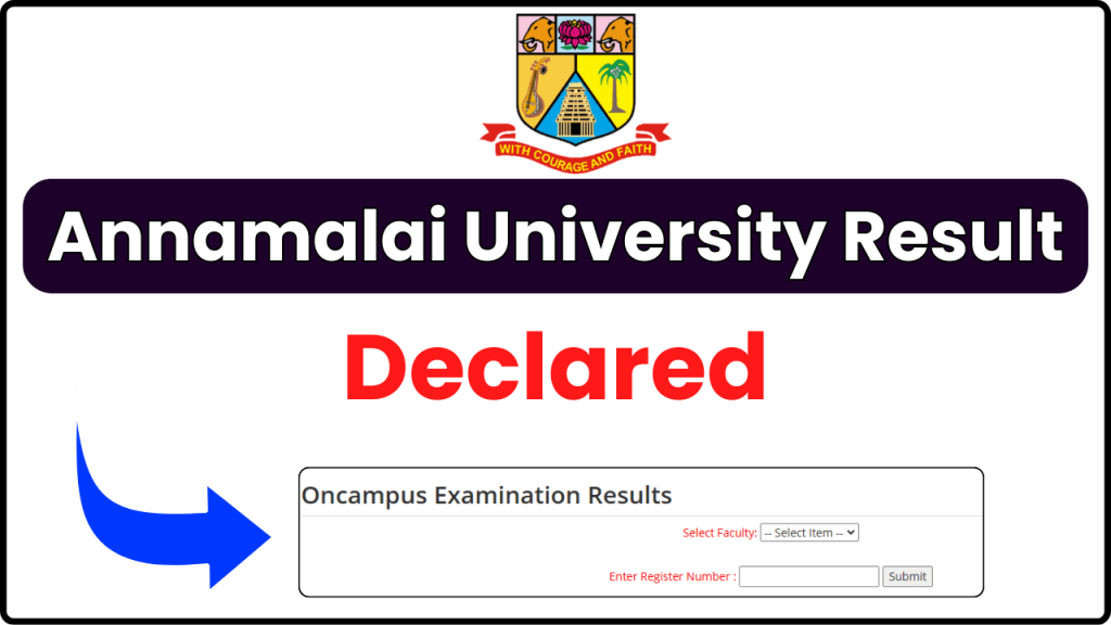 Annamalai University Result 2024 Declared: Download Link @ annamalaiuniversity.ac.in