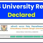 CCS University Result 2024 (Released); CCSU BA B.Sc B.Com Result Download