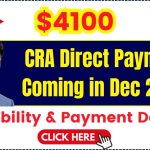 Canada $4100 CRA Direct Payment Coming in Dec