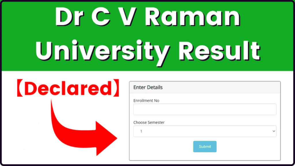 Dr C V Raman University Result 2024 Declared at cvru.ac.in - Download UG/PG Semester Wise Result