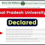 HPU Result 2024 (Declared): Himachal Pradesh University UG, PG Semester Results