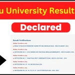 Jammu University Result 2024 (OUT) For B.Sc B.A B.com M.A M.Com M.Sc