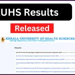 KUHS Results 2024 Released: Check out Kerala University of Health Sciences UG, PG Result