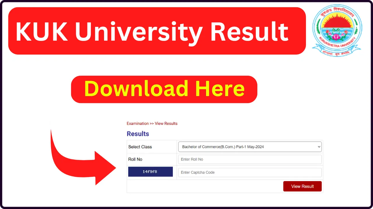 KUK Result 2024 (OUT) UG/PG Courses Kurukshetra University BA BSc BCom Result