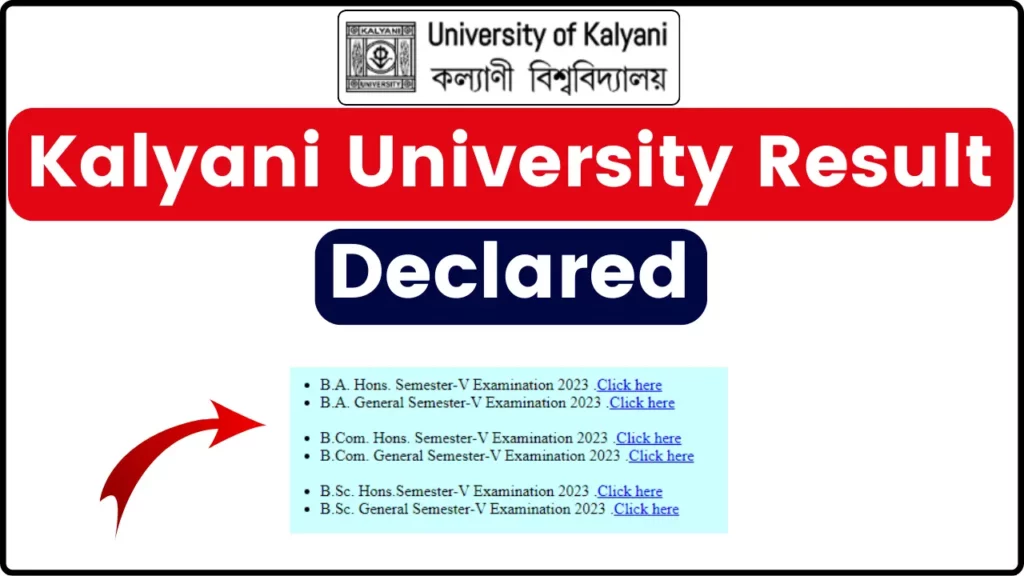 Kalyani University Result 2024 (OUT): Download B.A B.Sc B.Com Part 1, 2, 3 Exams