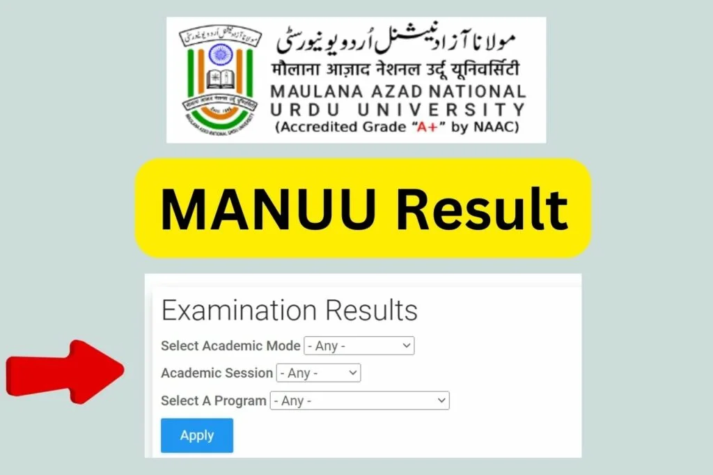 MANUU Result 2024 (OUT); Dwonload B.A B.Com B.Sc M.A M.Com Semester Exam Result