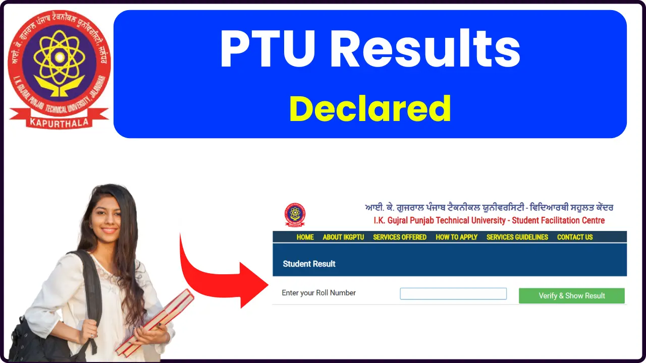 PTU Results 2024 Announced - ptu.ac.in Odd/Even Semester Wise Result, Marksheet