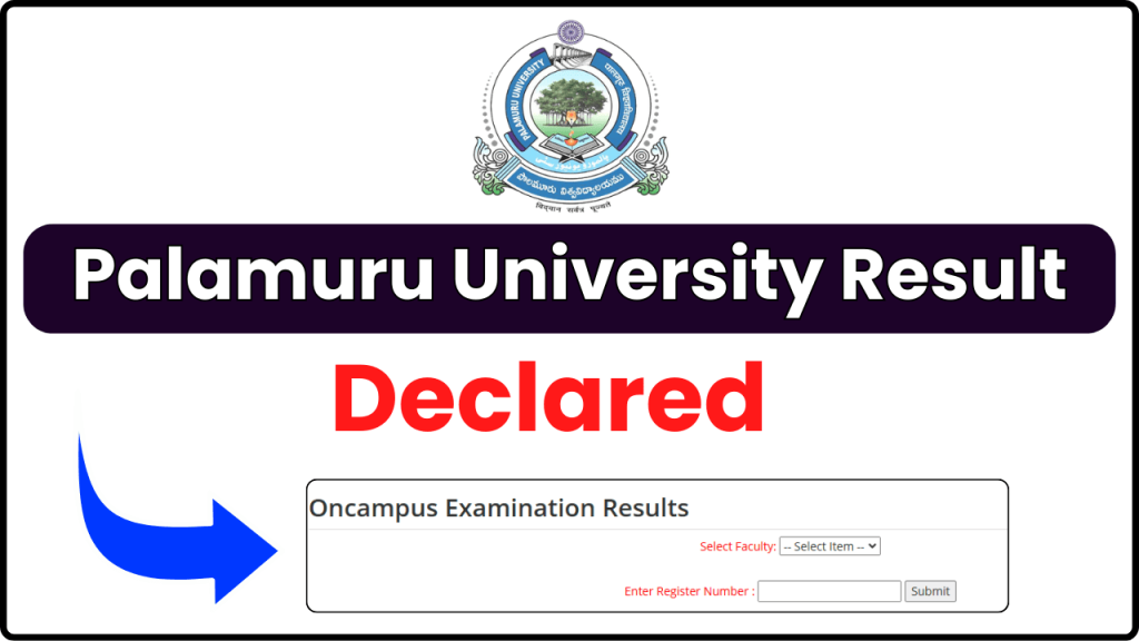 Palamuru University Result 2024 OUT; UG/PG 1st, 3rd, and 5th Semester