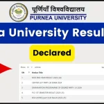 Purnea University Result 2024 (Declared) - Download Link, Part 1, 2, 3 BA, B.Sc, B.Com Result