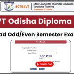 SCTEVT Odisha Diploma Result 2024 (Declared): Download Odd/Even Semester Exam Result