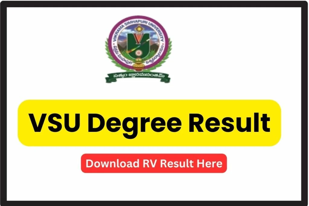 VSU Degree Result 2024 {OUT} - Check Vikrama Simhapuri University Nellore UG/PG Result