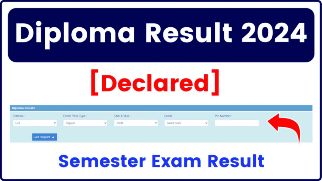 Diploma Result 2024 Declared - Download (1st, 3rd, 5th) & (2nd, 4th, 6th) Semester Exam Result